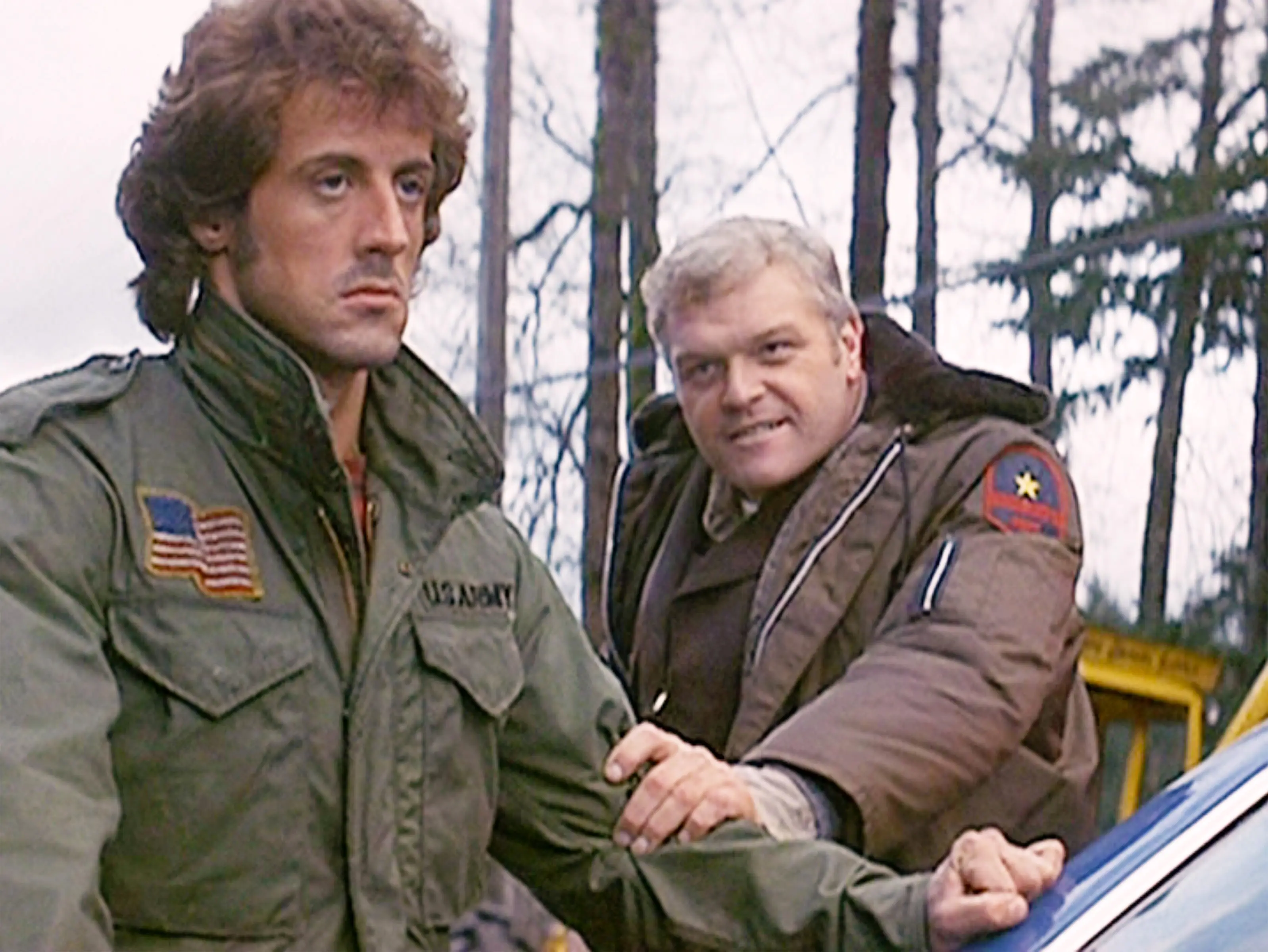 In 1982's First Blood, Rambo is forced to flee a cruel police department while suffering with PTSD (CBS via Getty Images)