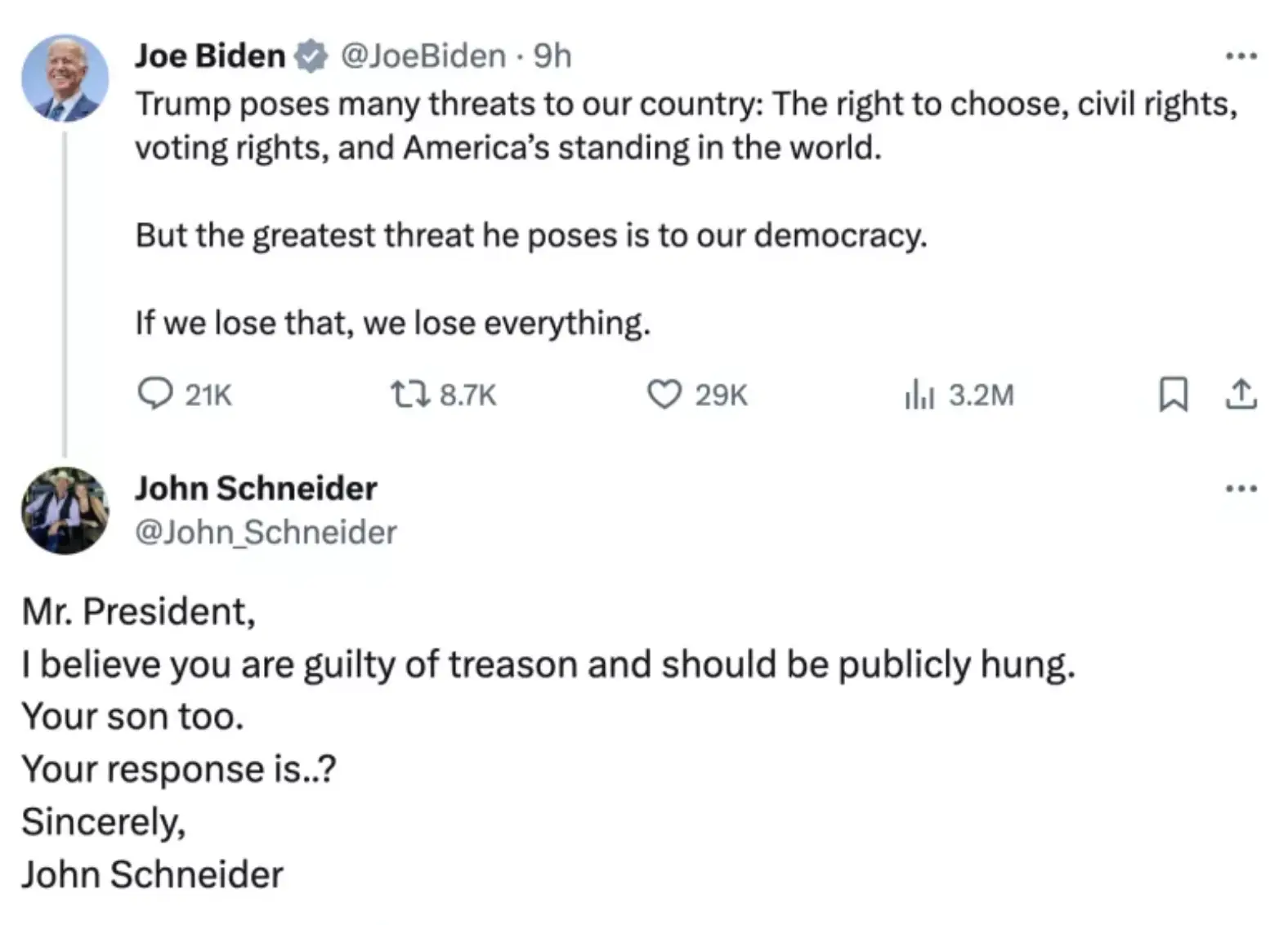 The comments have sparked quite the reaction online.