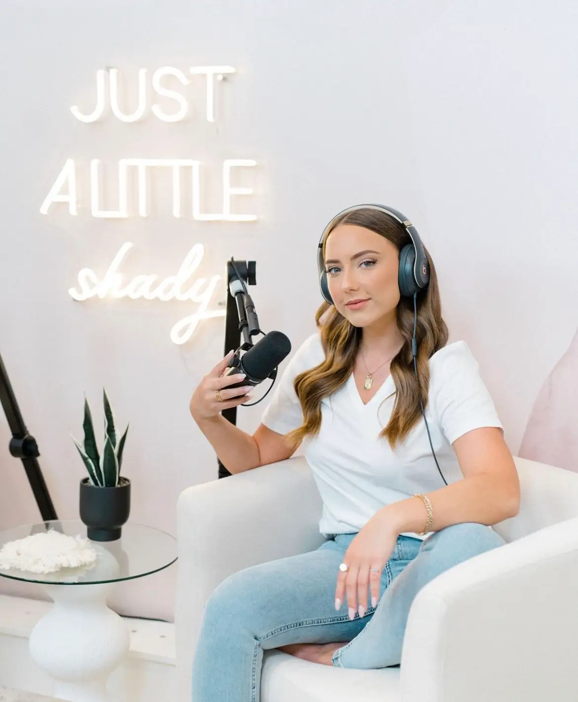 Hailie's new podcast is called 'Just a little shady'.