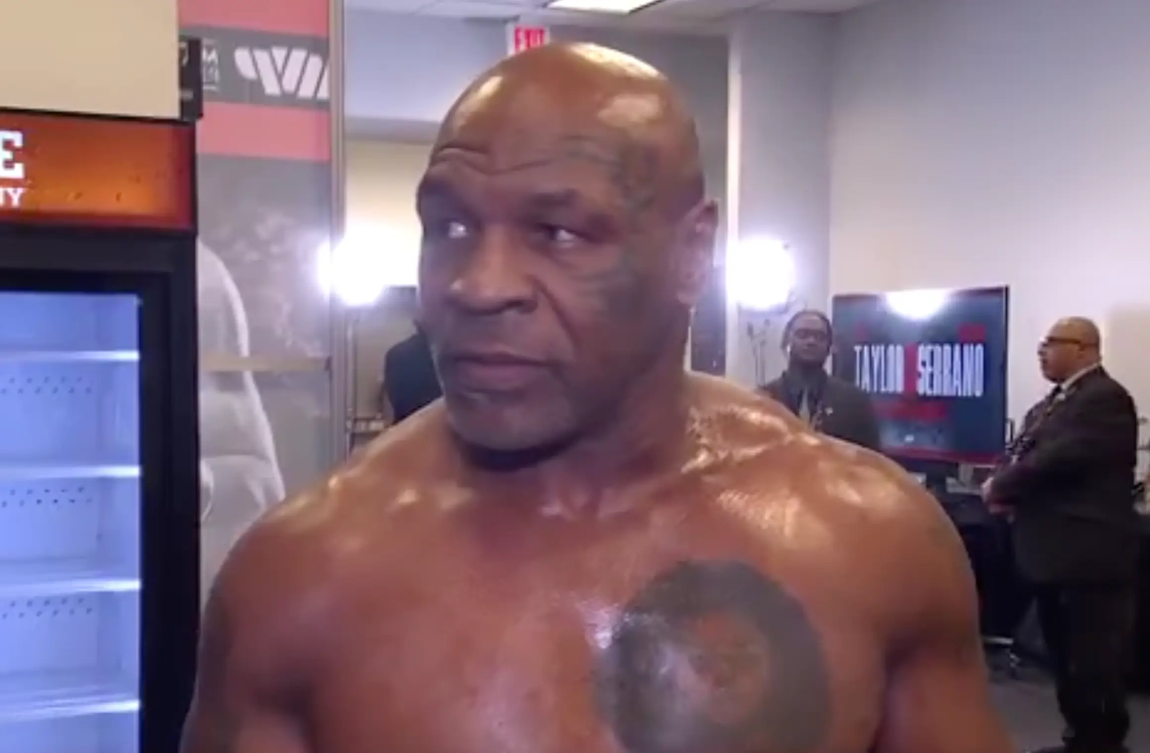 Tyson seemed unbothered by the whole scene (Netflix)