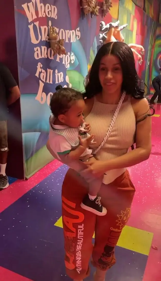 The couple celebrated her Birthday at the Candytopia exhibit in Atlanta alongside baby Wave, who is 10 months old.