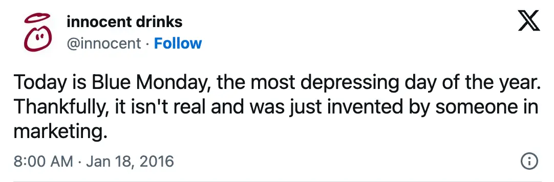 There's no such thing as one 'most depressing day of the year'.