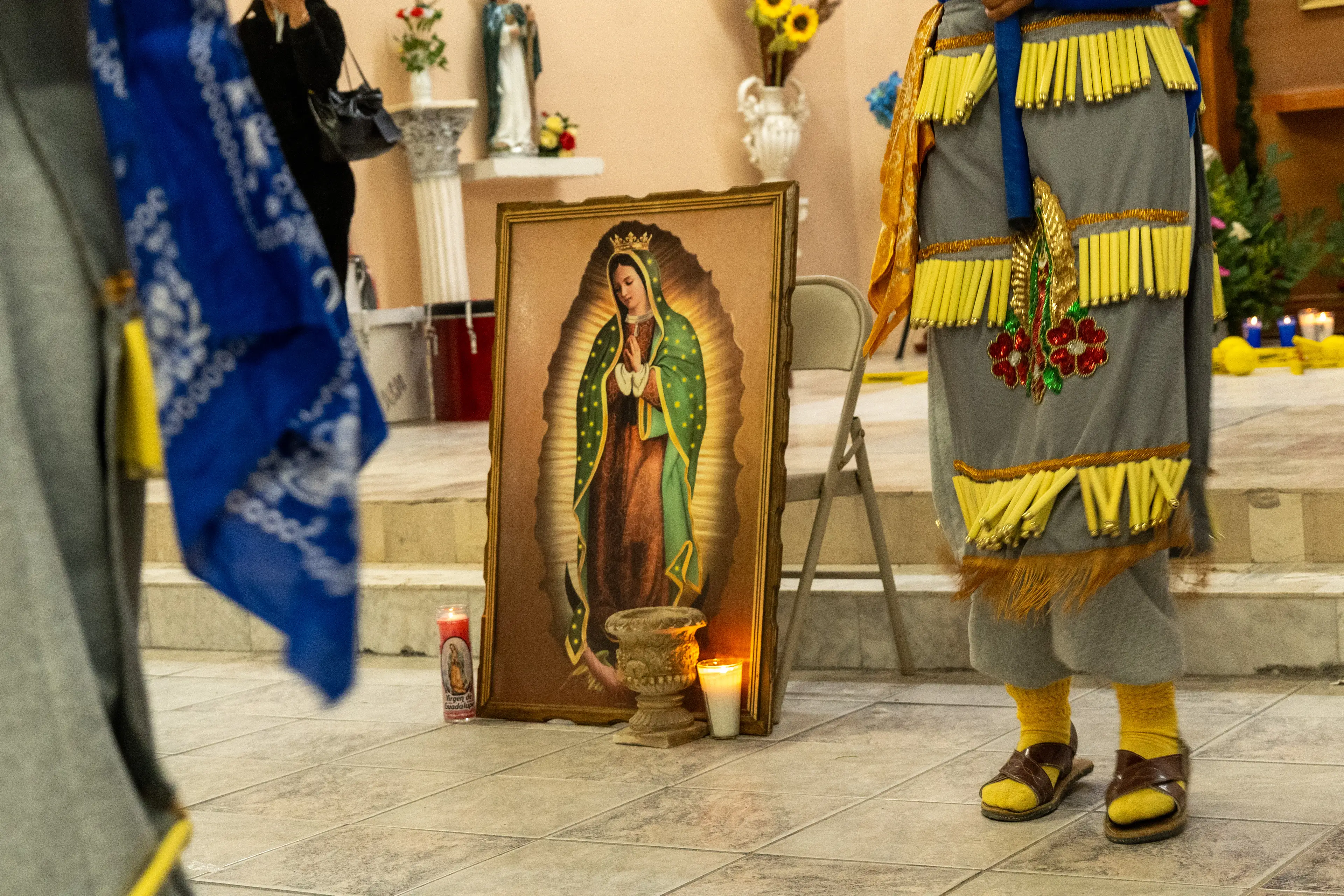 People celebrate Our Lady of Guadalupe for the miracle that happened involving the Virgin Mary (David Peinado/NurPhoto via Getty Images)