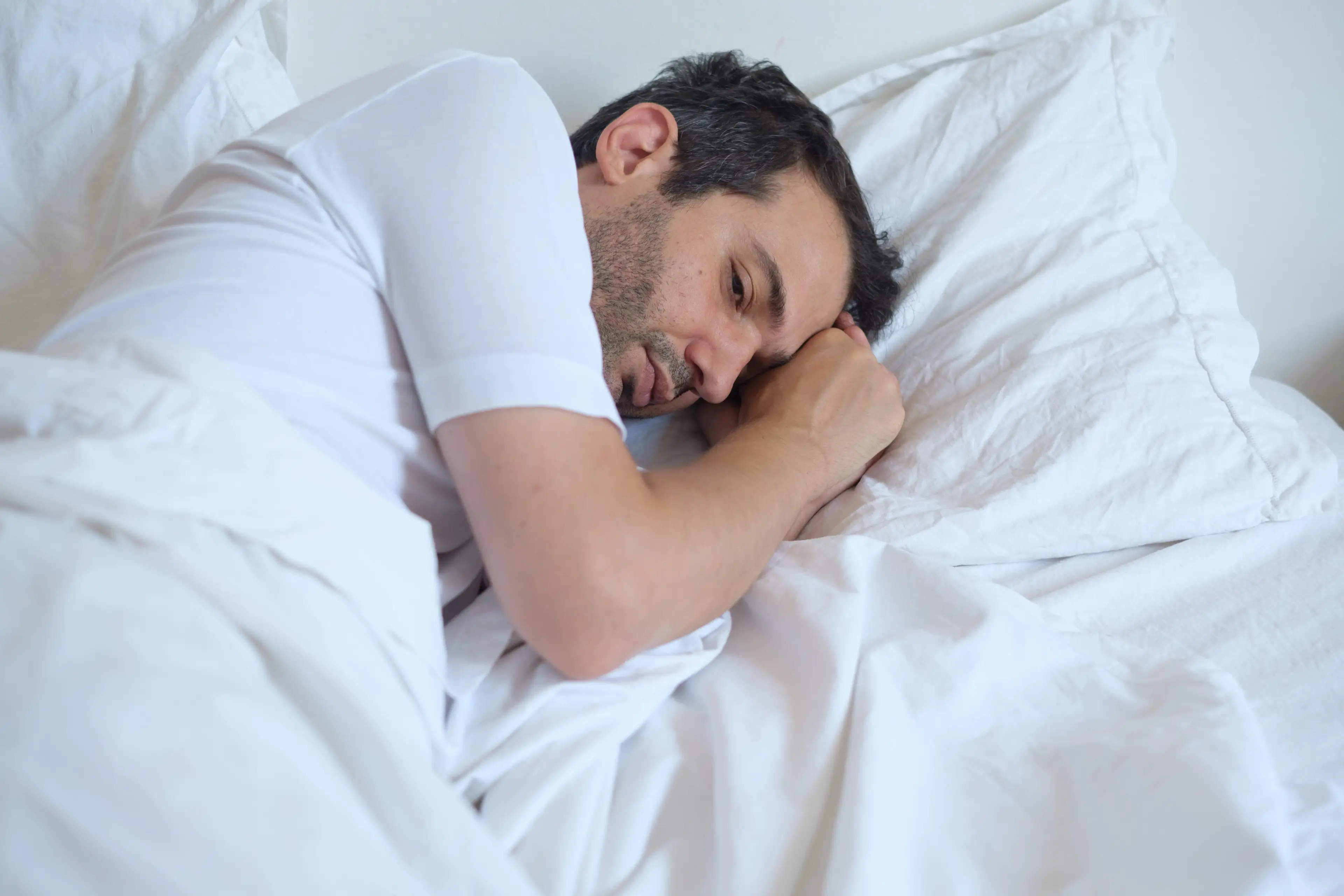 Simon* was left unable to leave bed at his lowest point, his dad having to feed him coffee through a straw.