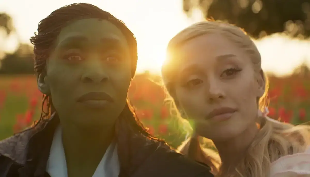 Cynthia Erivo as Elphaba and Ariana Grande as Glinda in Wicked (Universal Pictures)