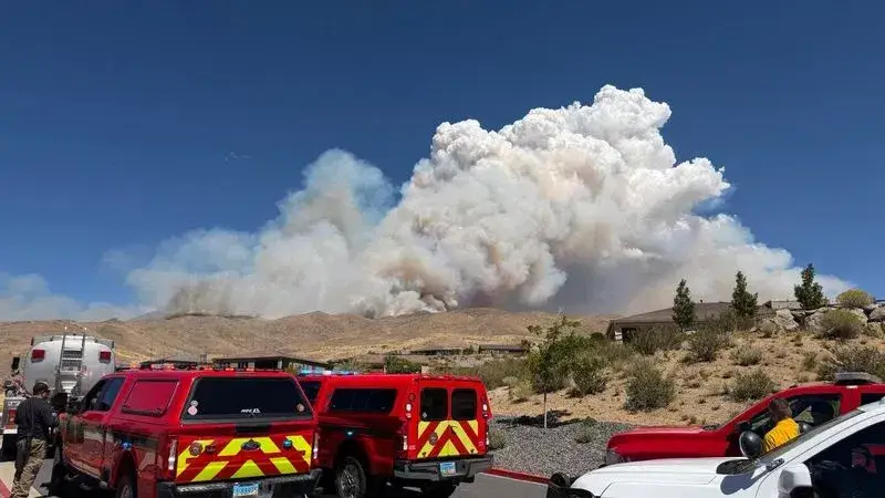 The Hawk Fire had reached 10,523 acres by 8:30 p.m., according to the National Interagency Fire Center. (Reno Fire Department)