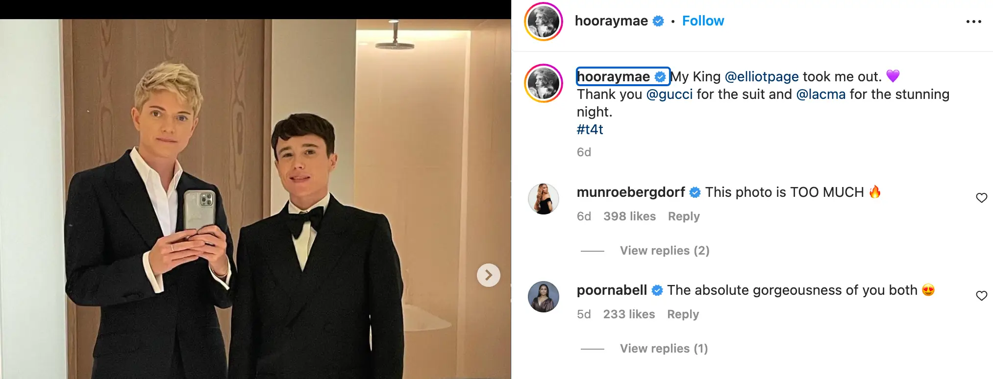 Martin also shared snaps together of the pair on Instagram.