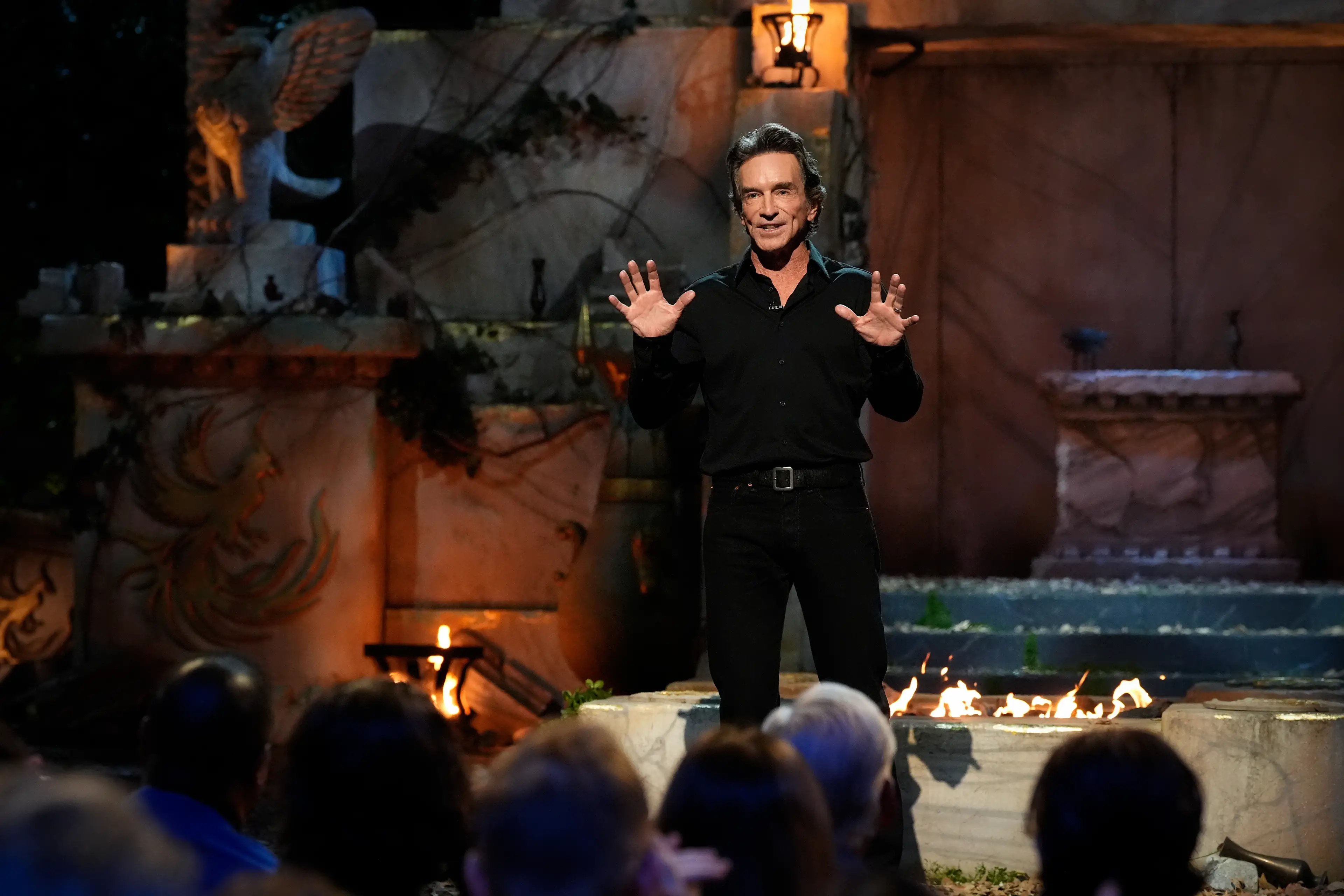 Survivor 50 host Jeff Probst made a huge blunder at the live finale (Robert Voets/CBS via Getty Images)