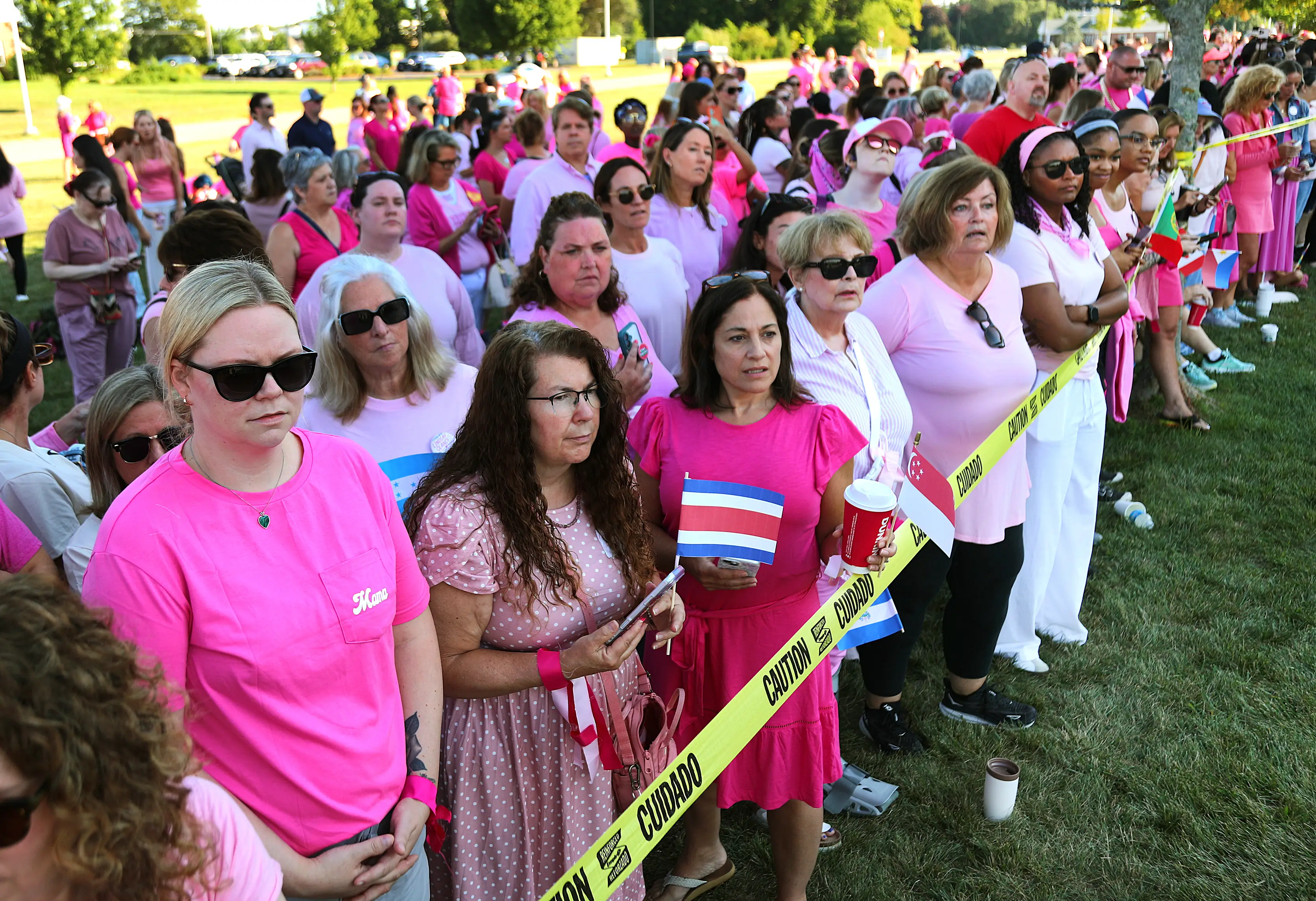 The supporters are hoping to raise awareness (John Tlumacki/The Boston Globe via Getty Images)