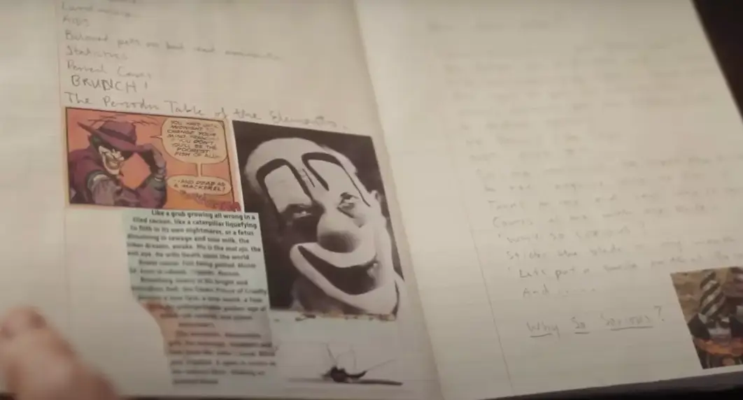 Ledger's diary featured images of clowns. ((Broadview Pictures)