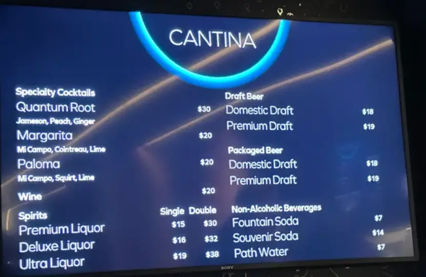 The drinks start at $7.