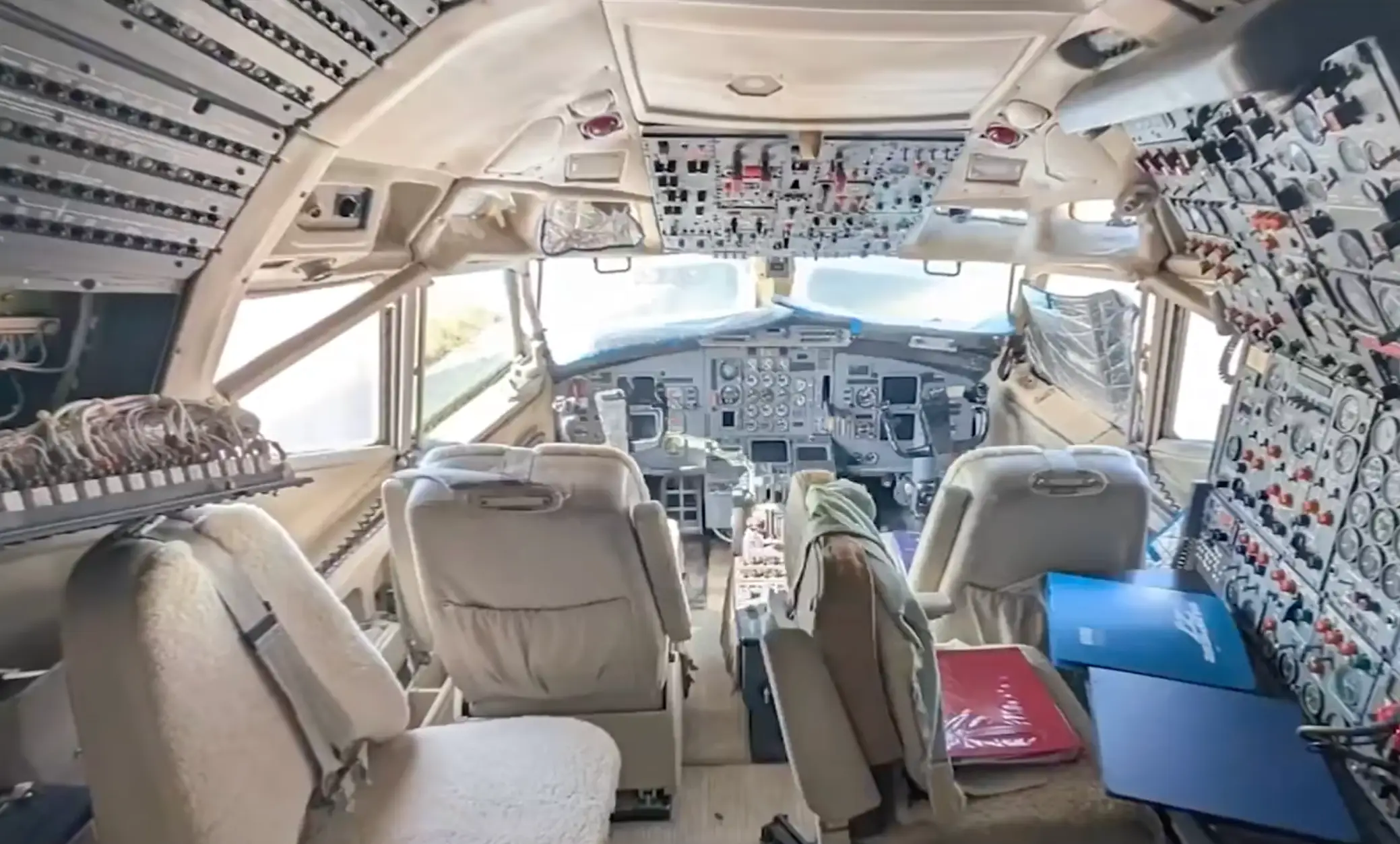An interior view of the Lolita Express's cockpit (News4JAX)