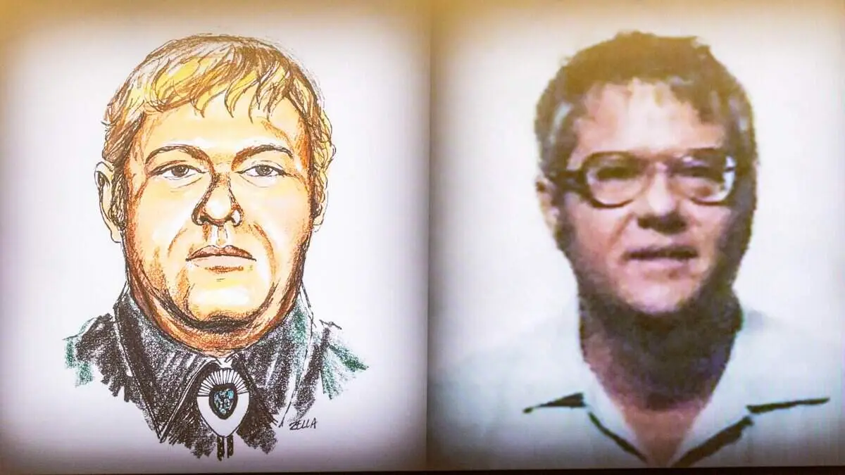 A police drawing of the Unknown Wanderer compared to a photo of Betkowski (Ada County Sheriff's Office)