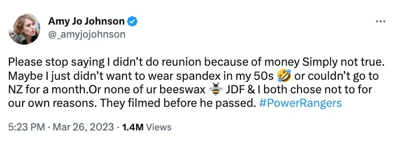 Johnson said it wasn't due to money.