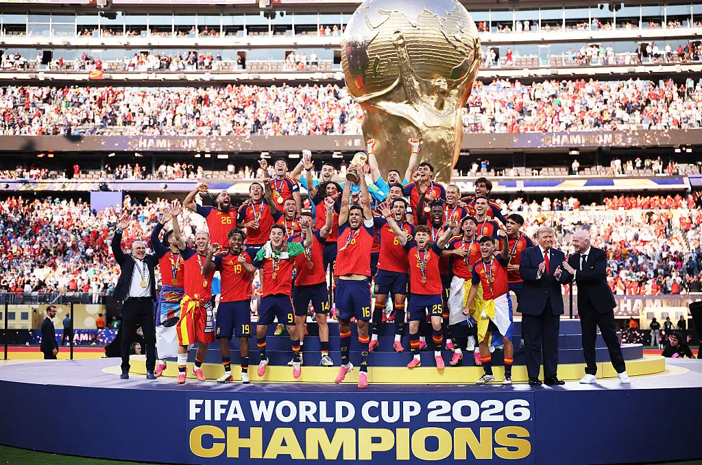 The dispute comes ahead of the 2030 World Cup, which will mark the tournament's centenary and is set to be hosted across multiple countries. (Photo by Hector Vivas - FIFA/FIFA via Getty Images)