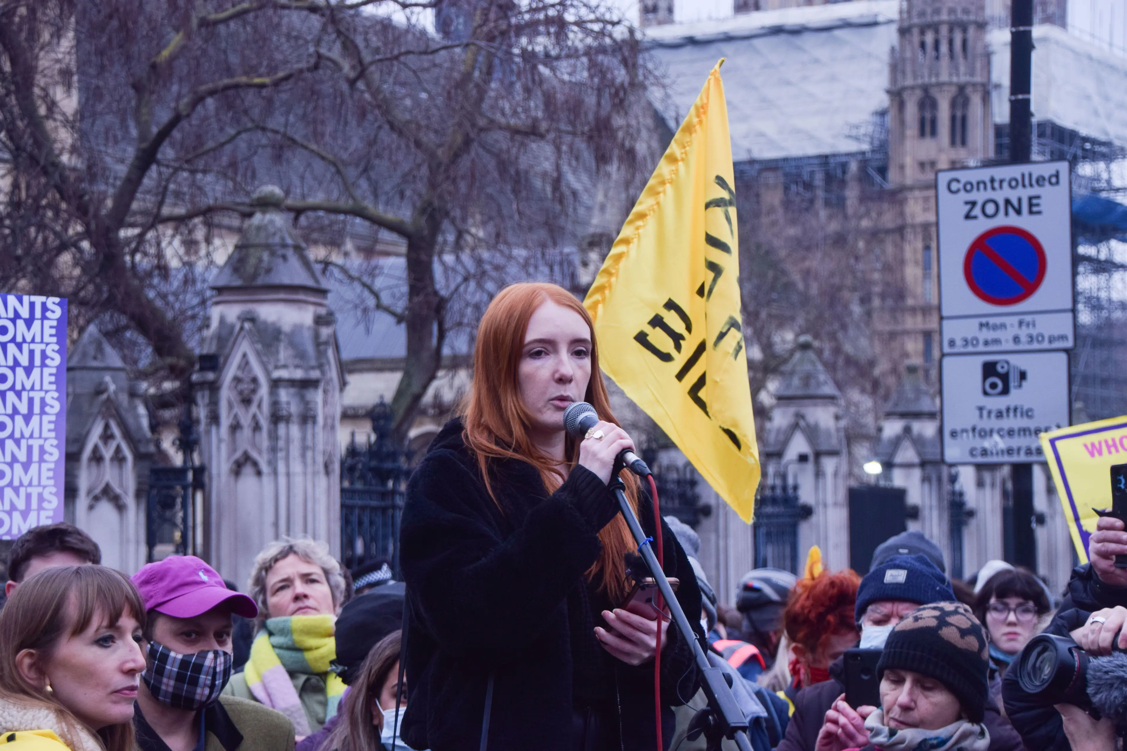 Patsy Stevenson at Sarah Everard vigil (Alamy)