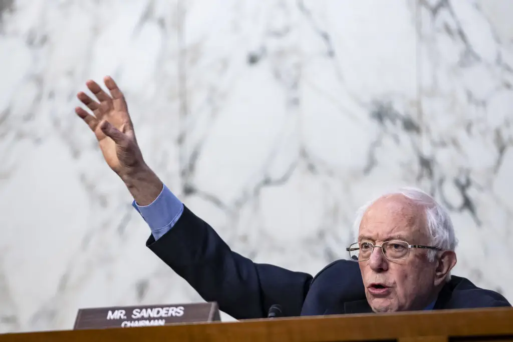 Bernie Sanders has said the wealth inequality in the US is a 'crisis' (Samuel Corum/Bloomberg via Getty Images)