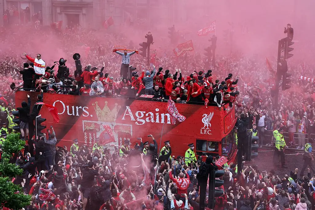 Hundreds of thousands of Liverpool supporters were believed to have been in attendance for the club's victory parade (DARREN STAPLES/AFP via Getty Images)