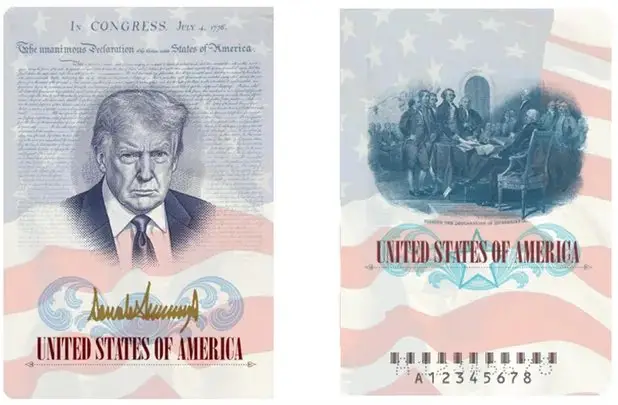 The new Trump passports will be the first to ever feature a living or sitting president