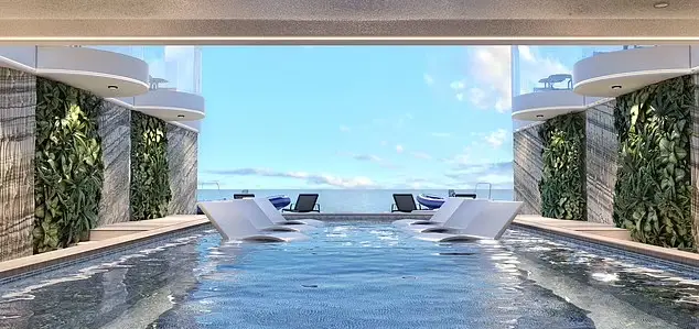 One of the three swimming pools.