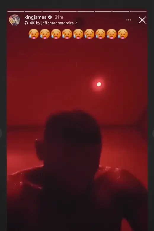 The NBA star also does red light therapy (Instagram/@kingjames)