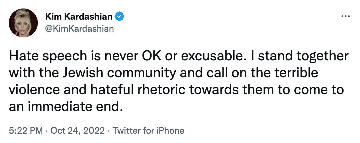 Kardashian addressed the matter on Twitter.