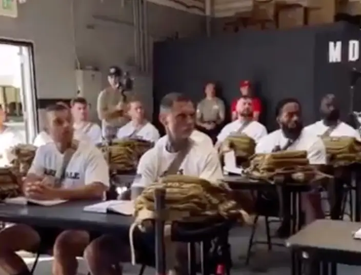 The men have their work cut out for them at the boot camp.