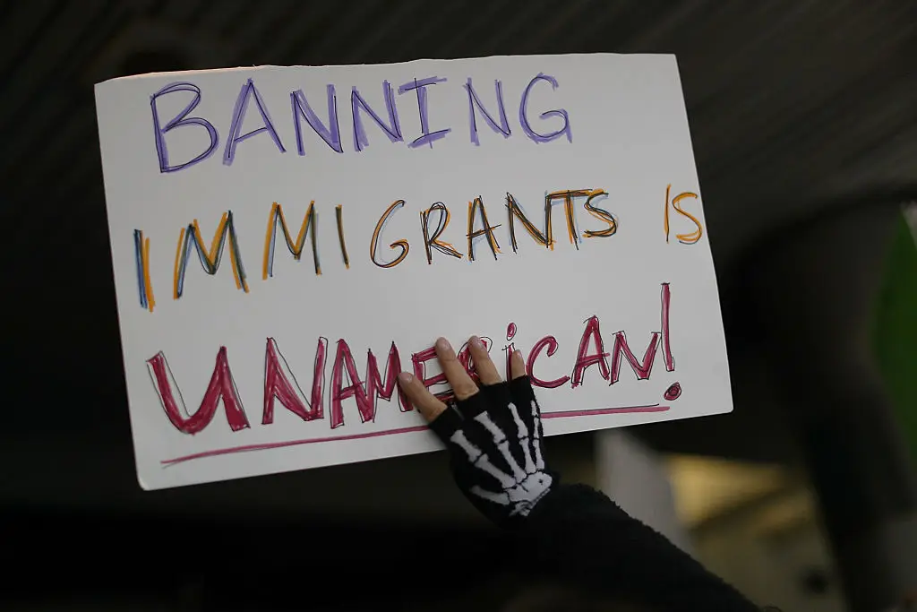 Six US citizens who filed family-based petitions for relatives in Ghana, Jamaica Guatemale and Ethiopia were among the plaintiffs in the case. (Photo by Joe Raedle/Getty Images)
