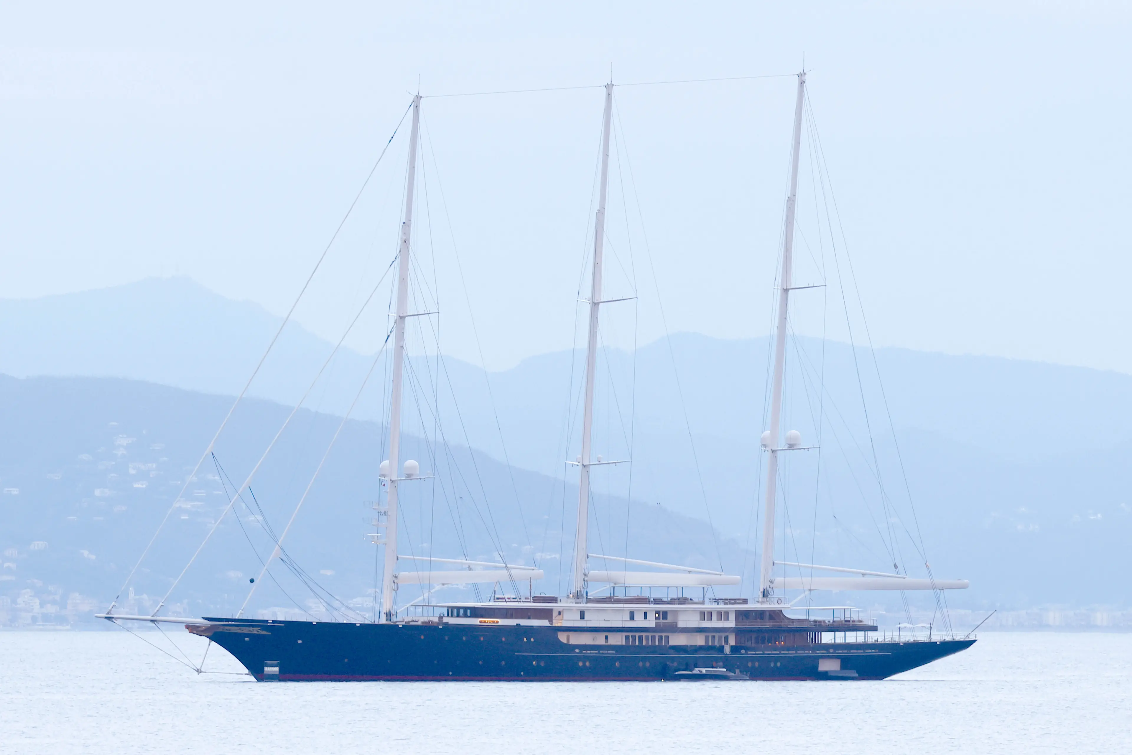 Bezos on his super yacht Koru in Portofino, Italy in 2023 (Robino Salvatore/GC Images)