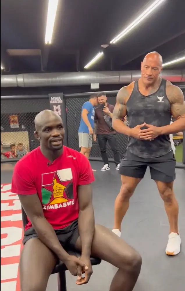 The Rock surprised Gorimbo during an interview.