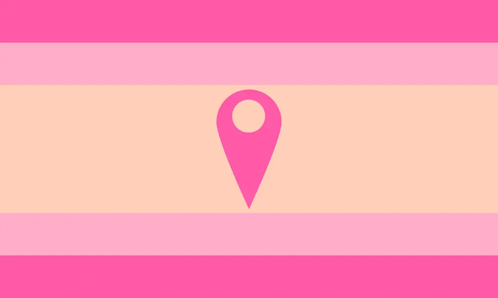 One of the many 'finsexual' flags, dons a pink-orientated palette (Reddit)