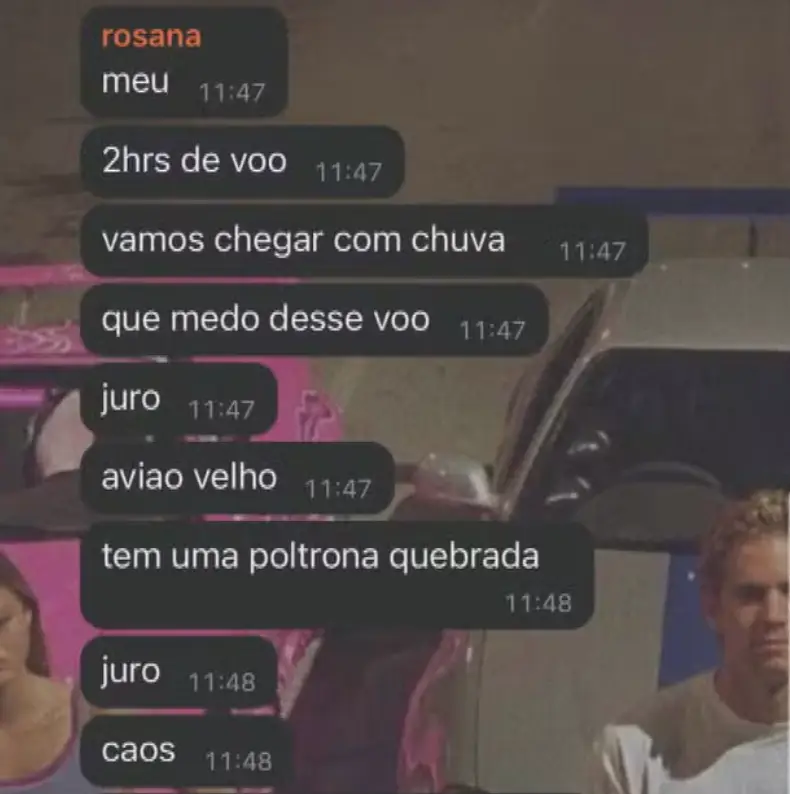 Rosana's text messages were shared by her mother. (TV Globo)