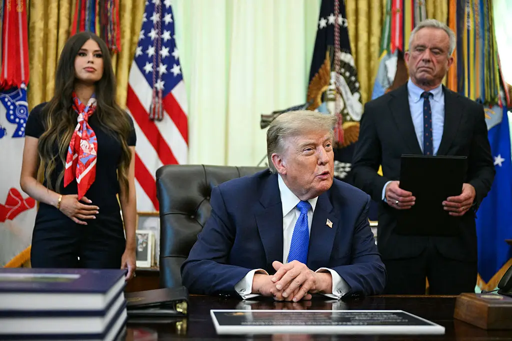 Franklin attended the Oval Office event to discuss parental choice on vaccines (JIM WATSON/Contributor/Getty Images)