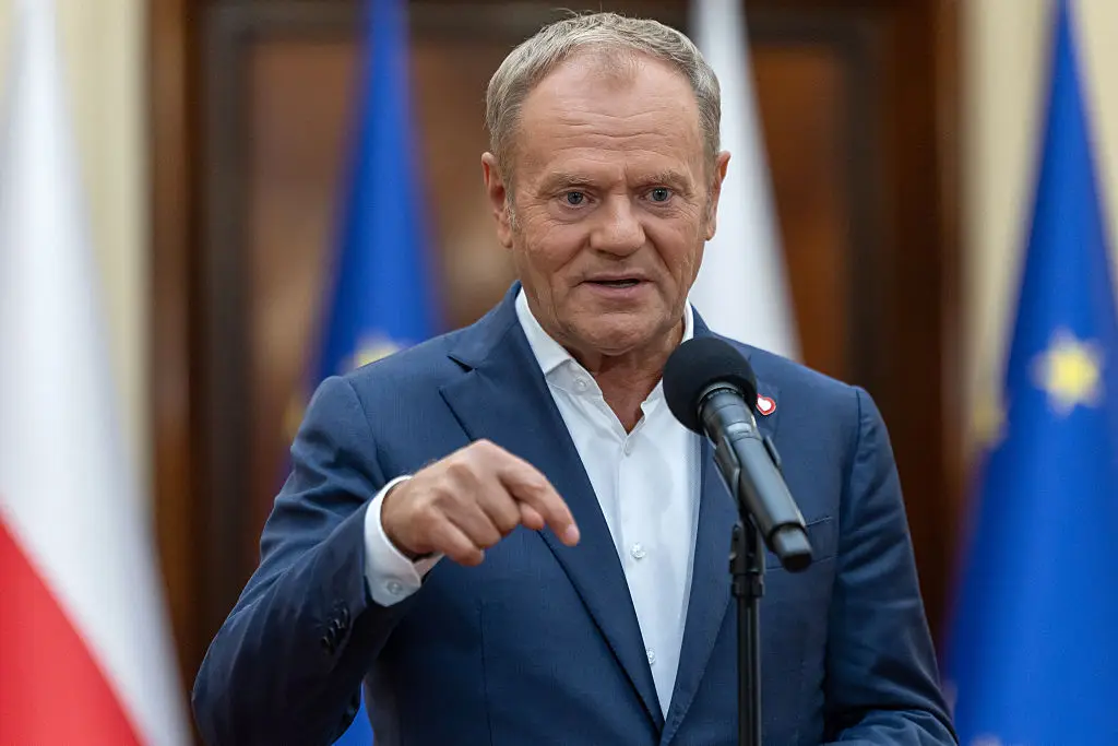 Donald Tusk described the situation as a 'large-scale provocation' (WOJTEK RADWANSKI/AFP via Getty Images)