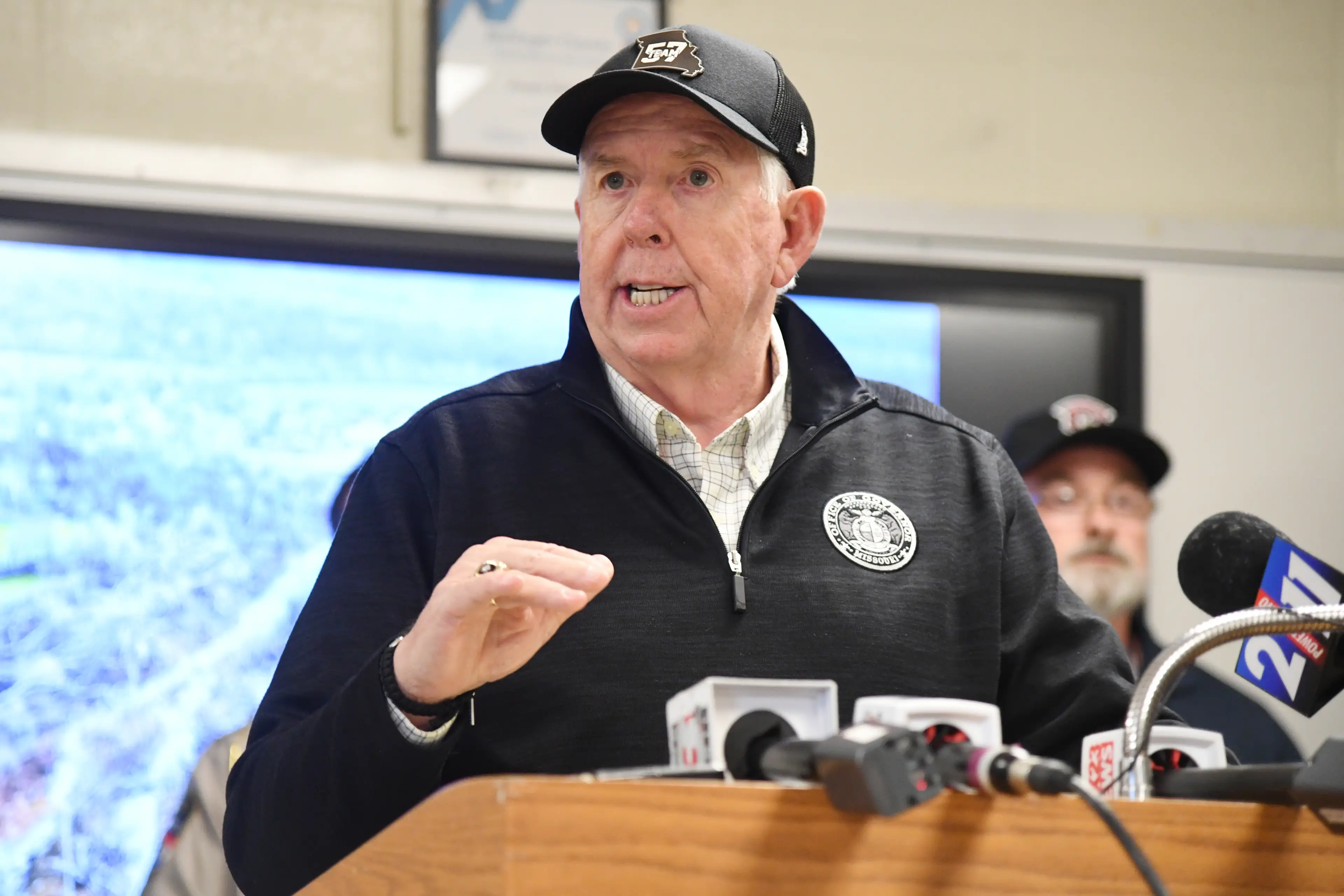 Missouri Governor Mike Parson has been accused of ignoring new evidence. (Michael B. Thomas/Getty Images)