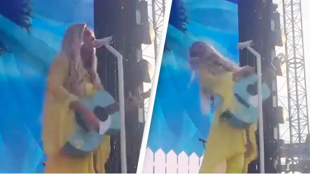 Kelsea Ballerini stops concert after being hit in the face with object while performing