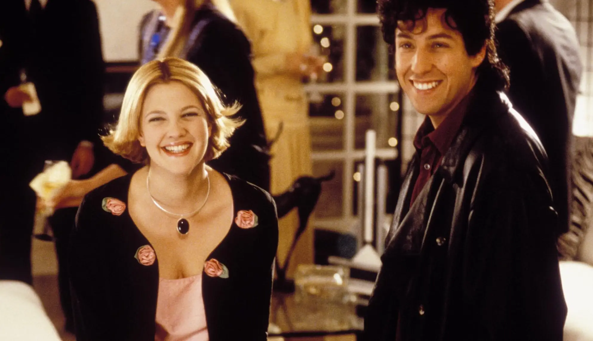 Barrymore and Sandler's first movie together was The Wedding Singer (New Line Cinema)