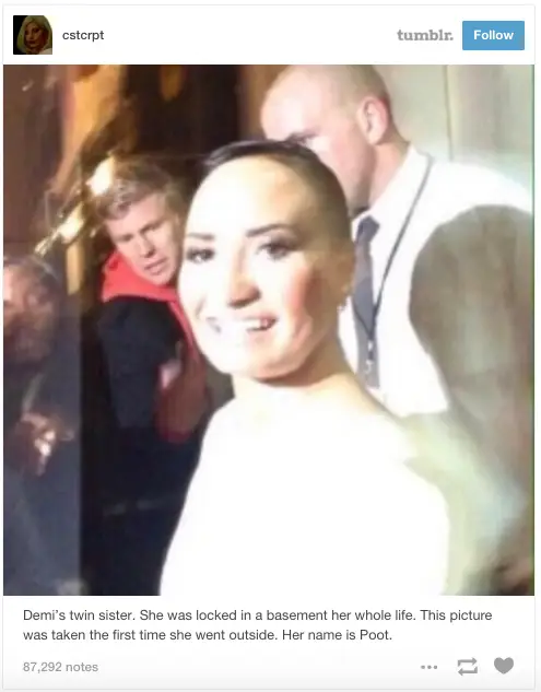 Demi Lovato thought the photo was just a 'bad angle'.