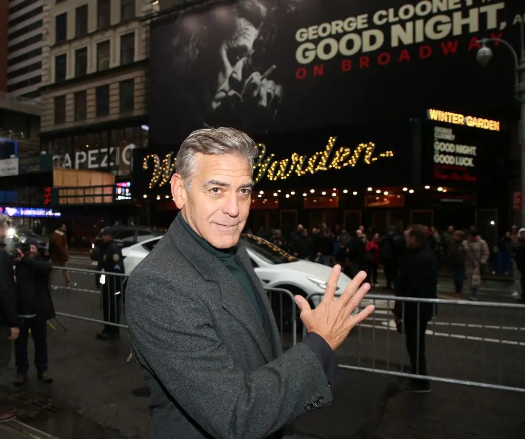 George Clooney on Broadway for 'Good Night, And Good Luck' (Bruce Glikas/WireImage)