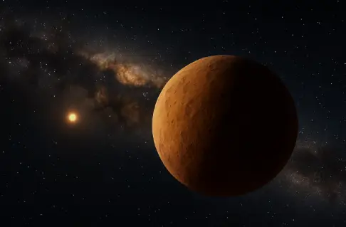 An illustration of the distant Solar System object (AI-generated illustration by Ying-Tung Chen (ASIAA))