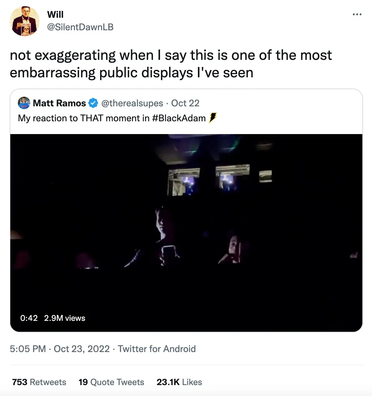 Some found Matt Ramos' behaviour 'embarrassing'.