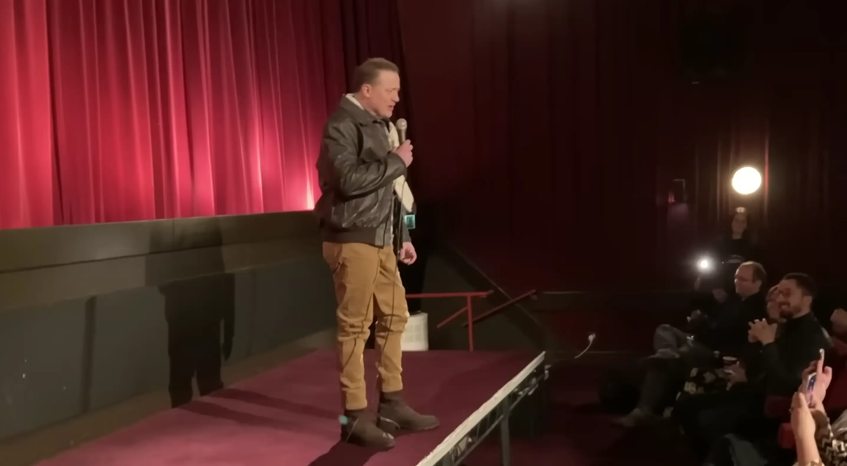 Brendan Fraser was clearly pleased to be there.