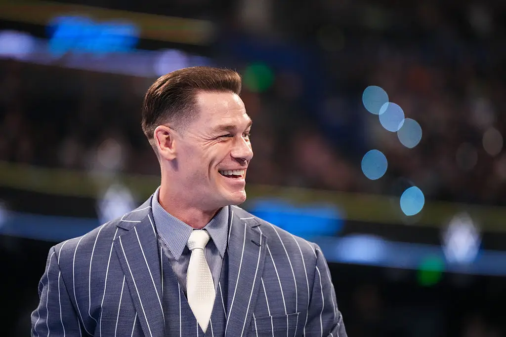 Cena is known for his brown locks (Photo by Michael Owens/WWE via Getty Images)