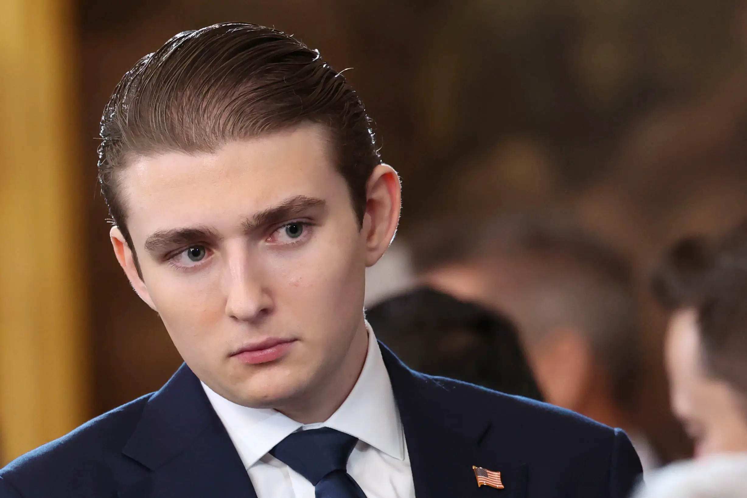 There are conspiracy theories that Barron Trump is a time traveler (Kevin Lamarque - Pool/Getty Images)