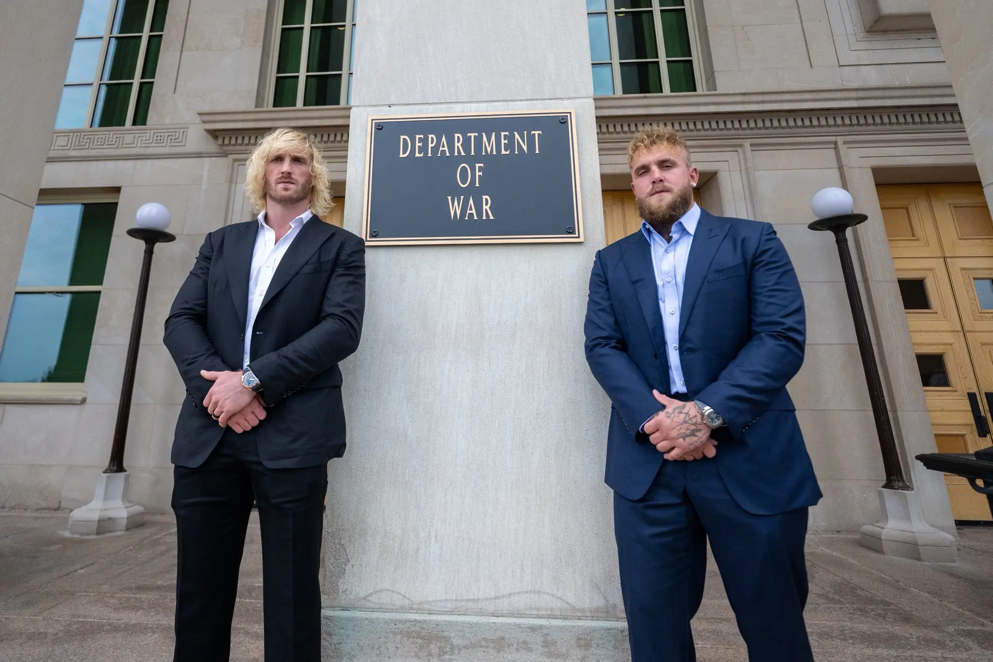 Logan and Jake Paul visited the Pentagon (X/@DeptofWar)