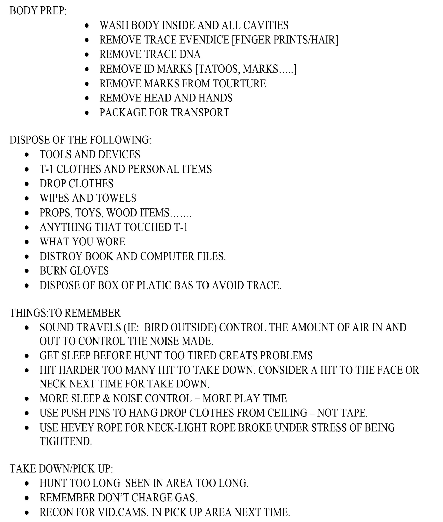 Heuermann reportedly made a 'check list'. (Suffolk County District Attorney)