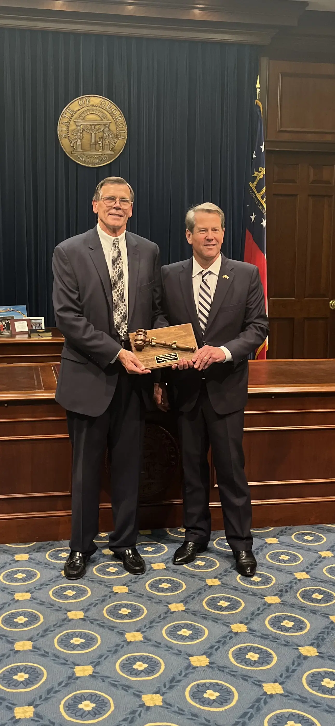 Judge Stephen Yekel (let) being sworn in (Stephen Yekel/Facebook)