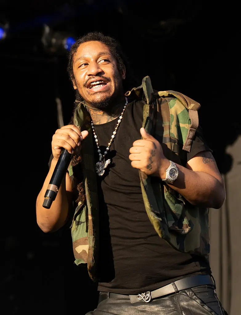 The meme father, Skrilla, pictured onstage in the summer at Henry Maier Festival Park in Milwaukee, Wisconsin (Joshua Applegate/Getty Images)