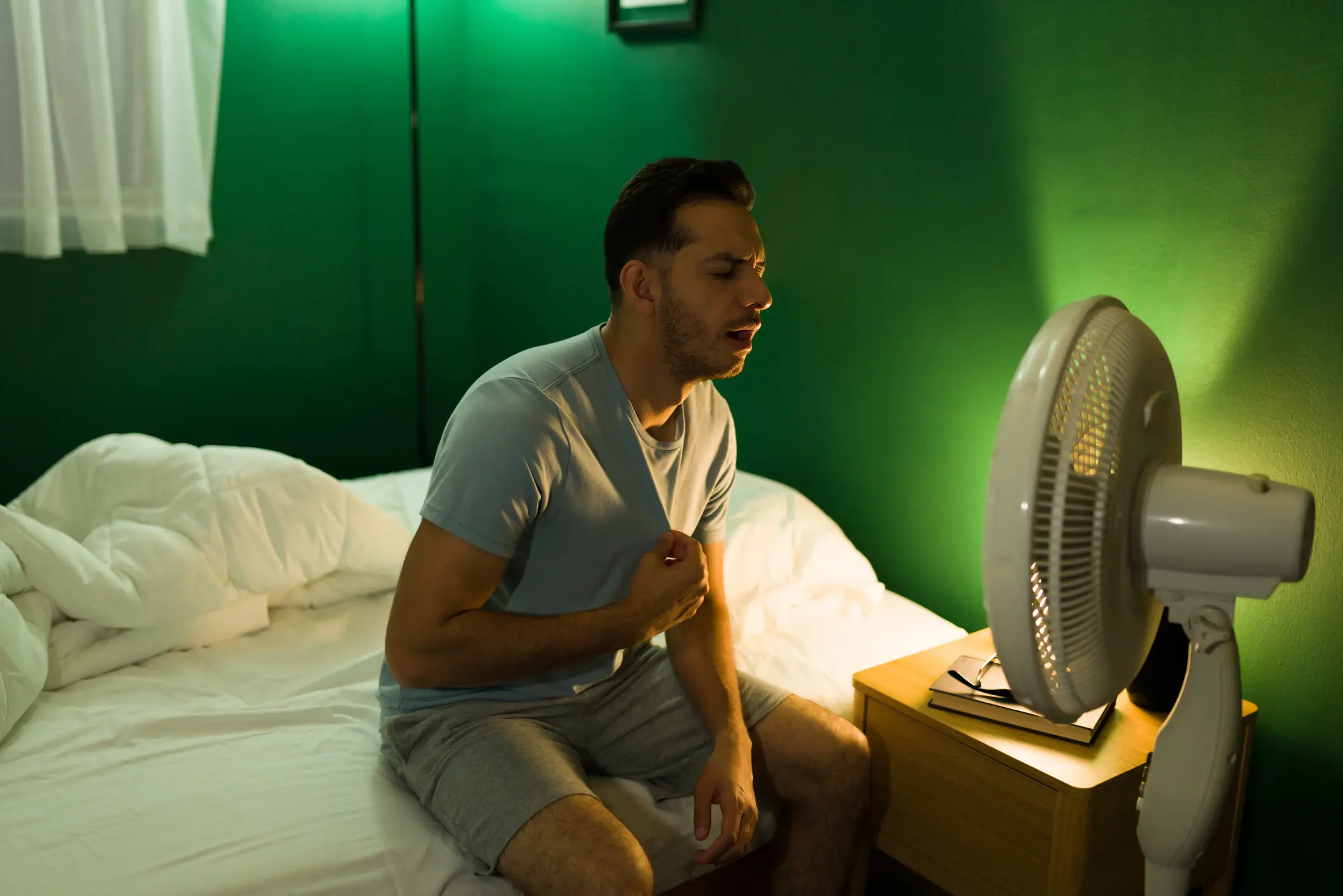 Excessive sweating at night is another common sign to be wary of (Getty Stock)