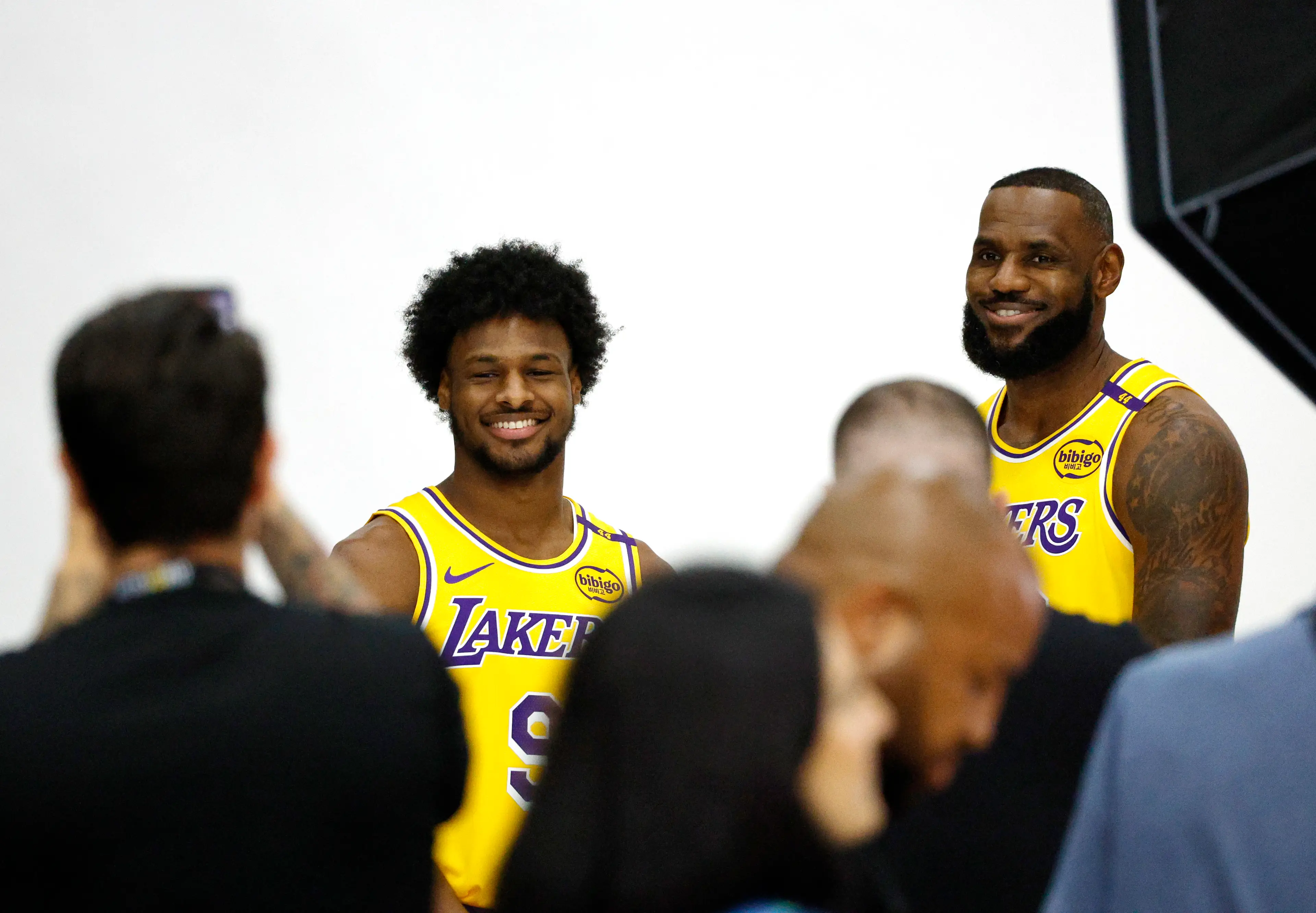 LeBron James and his son Bronny are the first father-son duo to play in the NBA (Kevork Djansezian/Getty Images)